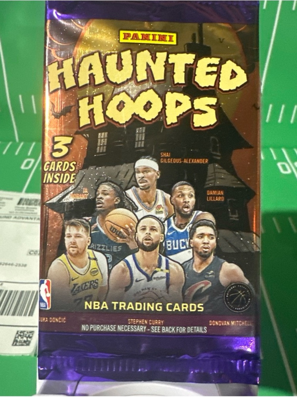 Panini Haunted Hoops NBA Trading Card Pack - Purple and Gold